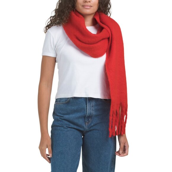 HAT ATTACK Red Chic Solid Scarf - Picture 1 of 2